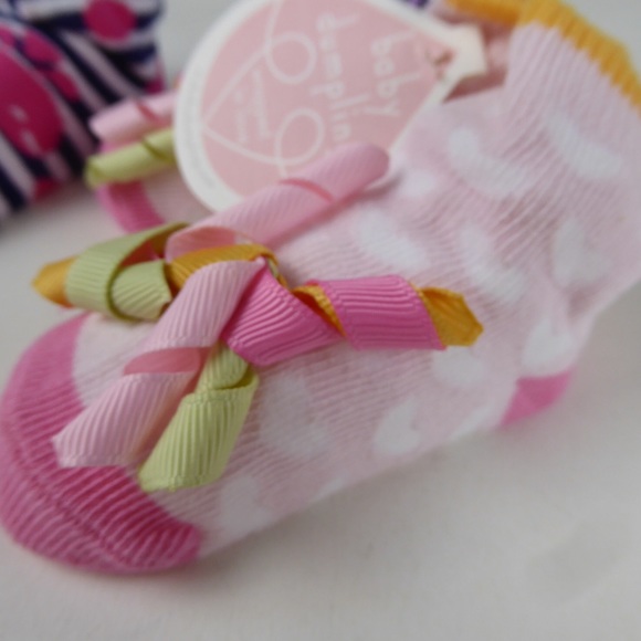 Baby Dumpling Infant Girls Socks Set Hearts NWT - Picture 9 of 13